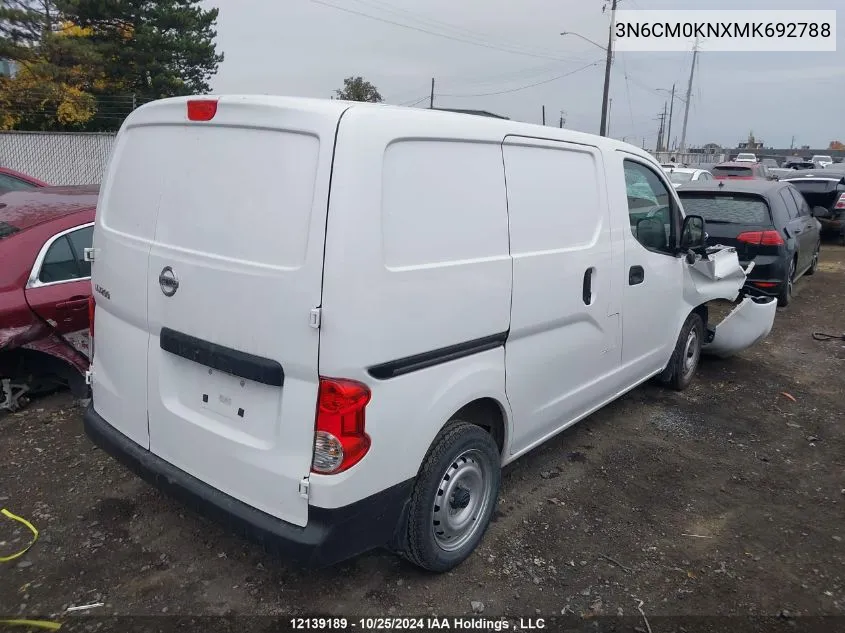 2021 Nissan Nv200 VIN: 3N6CM0KNXMK692788 Lot: 12139189