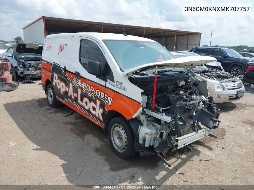 2021 Nissan Nv200 Compact Cargo S Xtronic Cvt VIN: 3N6CM0KNXMK707757 Lot: 39944310