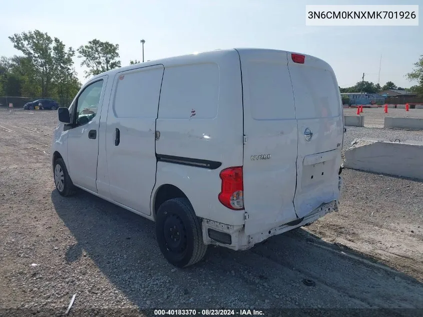 2021 Nissan Nv200 Compact Cargo Sv Xtronic Cvt VIN: 3N6CM0KNXMK701926 Lot: 40183370