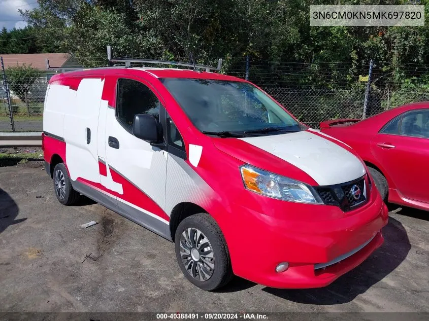 2021 Nissan Nv200 Compact Cargo S Xtronic Cvt VIN: 3N6CM0KN5MK697820 Lot: 40388491