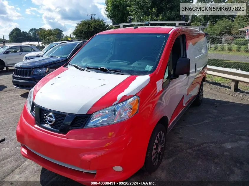 2021 Nissan Nv200 Compact Cargo S Xtronic Cvt VIN: 3N6CM0KN5MK697820 Lot: 40388491