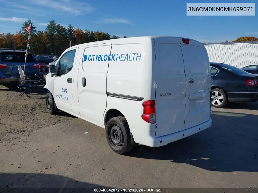 2021 Nissan Nv200 2.5S/2.5Sv VIN: 3N6CM0KN0MK699071 Lot: 40642872