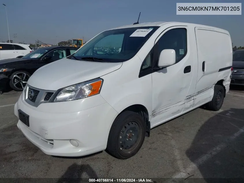 2021 Nissan Nv200 Compact Cargo Sv Xtronic Cvt VIN: 3N6CM0KN7MK701205 Lot: 40756814