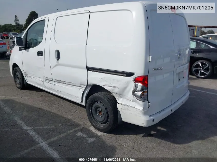 2021 Nissan Nv200 Compact Cargo Sv Xtronic Cvt VIN: 3N6CM0KN7MK701205 Lot: 40756814