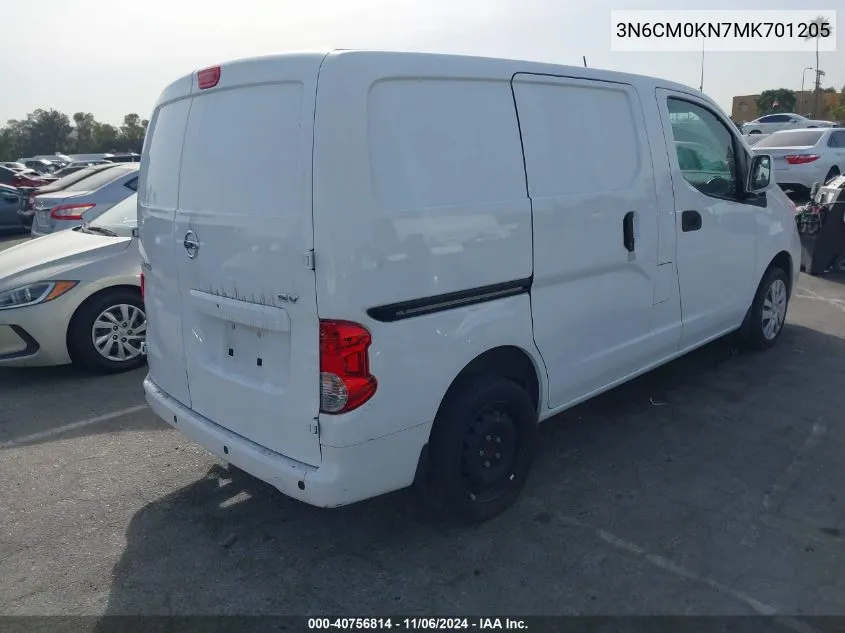 2021 Nissan Nv200 Compact Cargo Sv Xtronic Cvt VIN: 3N6CM0KN7MK701205 Lot: 40756814