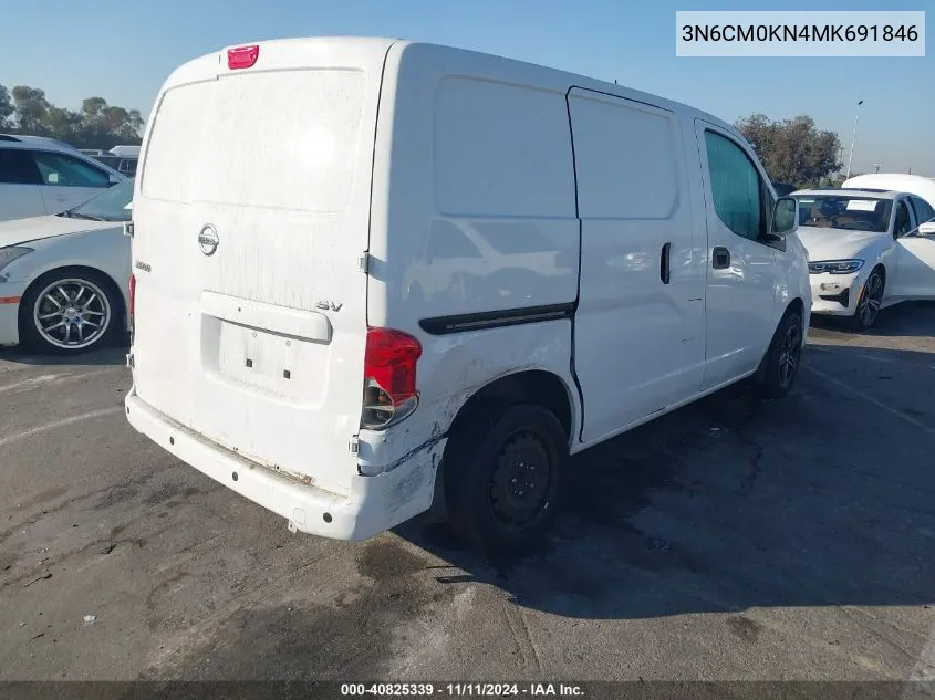 2021 Nissan Nv200 Compact Cargo Sv Xtronic Cvt VIN: 3N6CM0KN4MK691846 Lot: 40825339