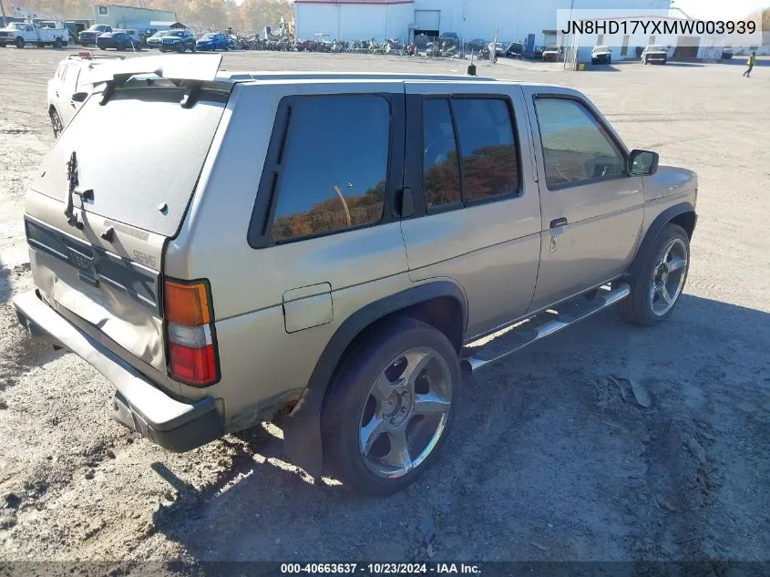 1991 Nissan Pathfinder Xe/Se VIN: JN8HD17YXMW003939 Lot: 40663637