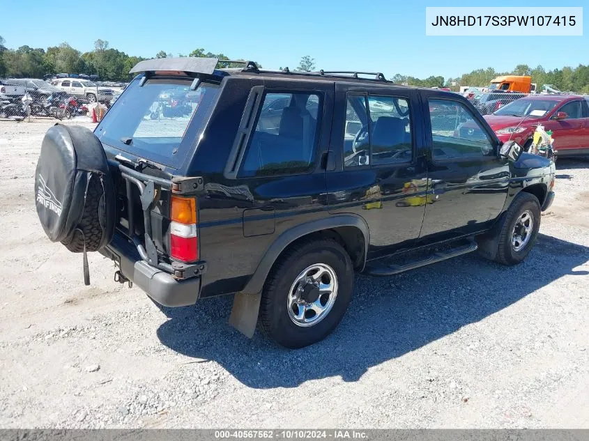 1993 Nissan Pathfinder Xe VIN: JN8HD17S3PW107415 Lot: 40567562