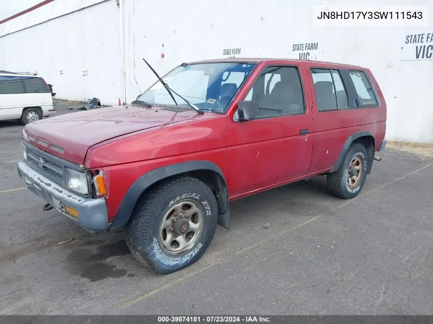 1995 Nissan Pathfinder Le/Se/Xe VIN: JN8HD17Y3SW111543 Lot: 39874181