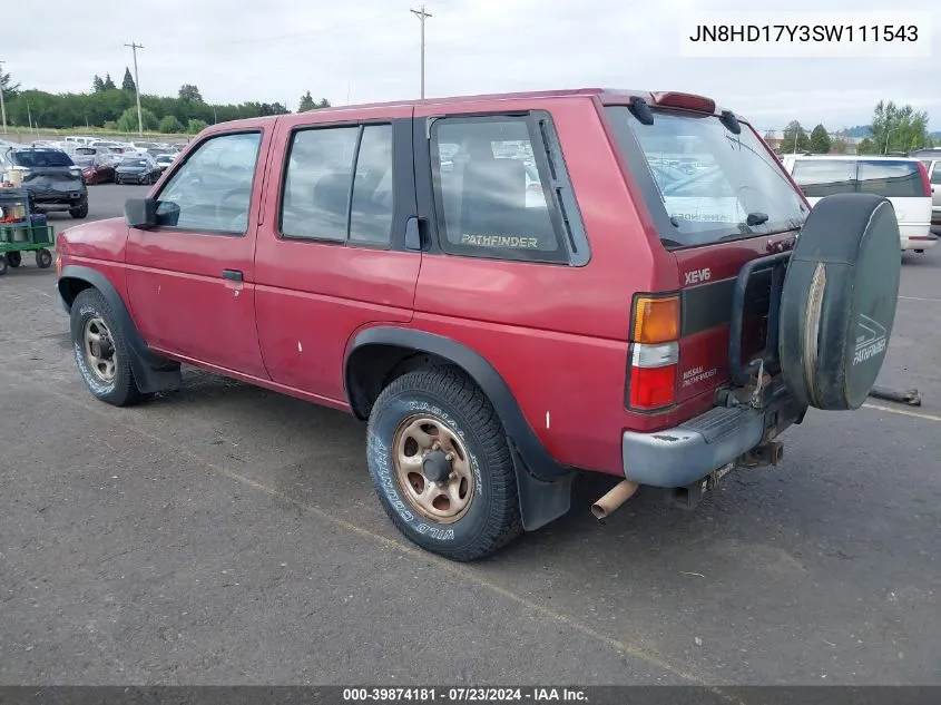 1995 Nissan Pathfinder Le/Se/Xe VIN: JN8HD17Y3SW111543 Lot: 39874181