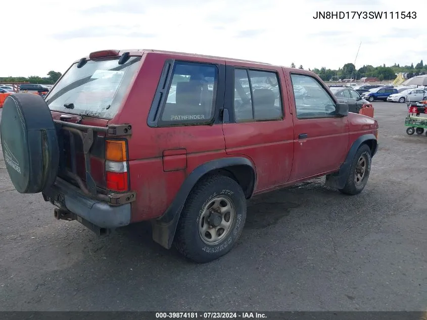 1995 Nissan Pathfinder Le/Se/Xe VIN: JN8HD17Y3SW111543 Lot: 39874181