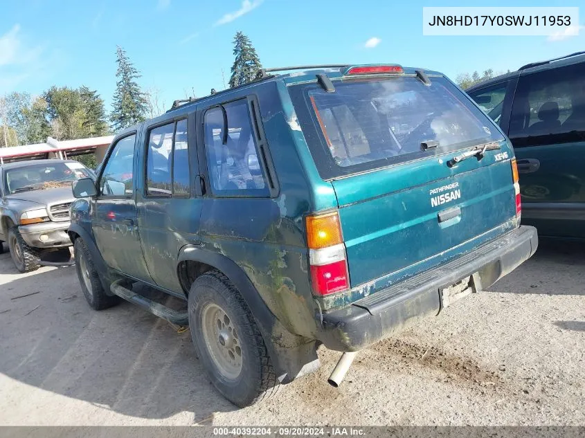 1995 Nissan Pathfinder Le/Se/Xe VIN: JN8HD17Y0SWJ11953 Lot: 40392204