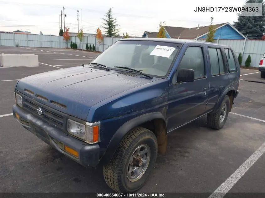 1995 Nissan Pathfinder Le/Se/Xe VIN: JN8HD17Y2SW094363 Lot: 40554667