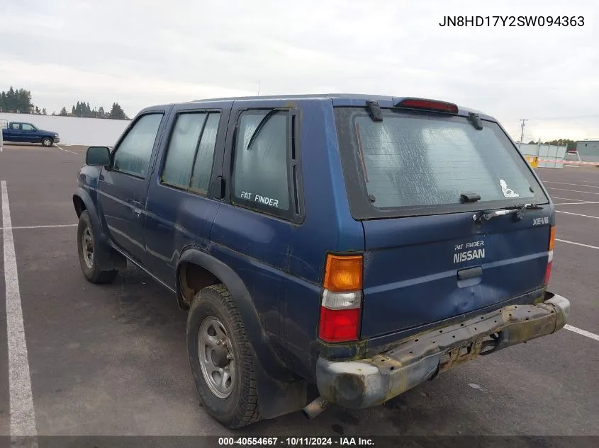 1995 Nissan Pathfinder Le/Se/Xe VIN: JN8HD17Y2SW094363 Lot: 40554667