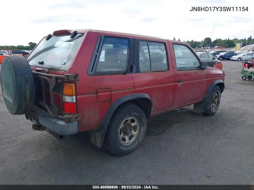 1995 Nissan Pathfinder Le/Se/Xe VIN: JN8HD17Y3SW11154 Lot: 40598880