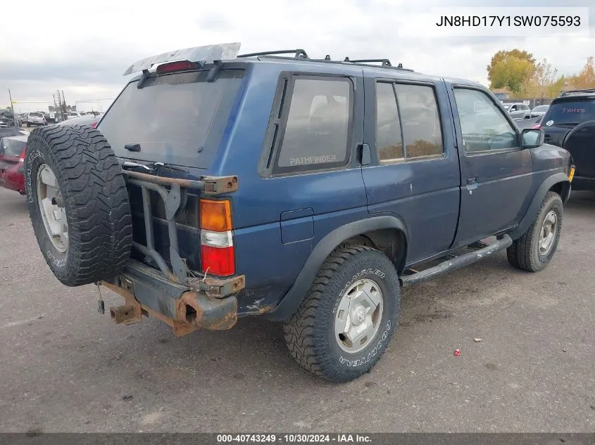 1995 Nissan Pathfinder Le/Se/Xe VIN: JN8HD17Y1SW075593 Lot: 40743249