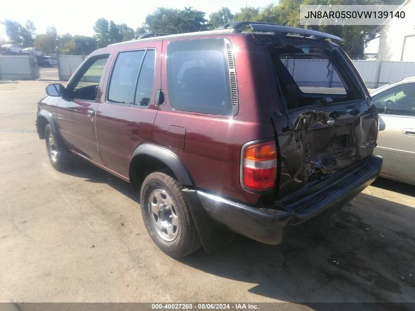 1997 Nissan Pathfinder Le/Xe VIN: JN8AR05S0VW139140 Lot: 40027265