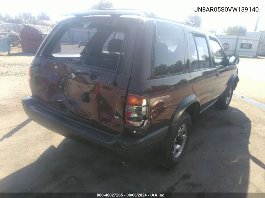 1997 Nissan Pathfinder Le/Xe VIN: JN8AR05S0VW139140 Lot: 40027265