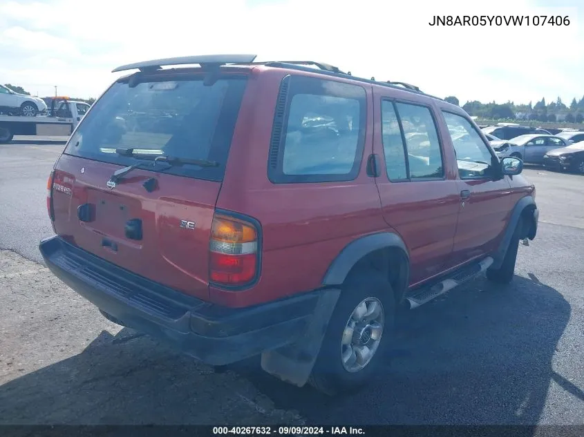 1997 Nissan Pathfinder Le/Se/Xe VIN: JN8AR05Y0VW107406 Lot: 40267632