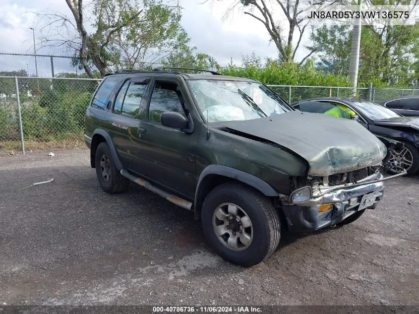 1997 Nissan Pathfinder Le/Se/Xe VIN: JN8AR05Y3VW136575 Lot: 40786736