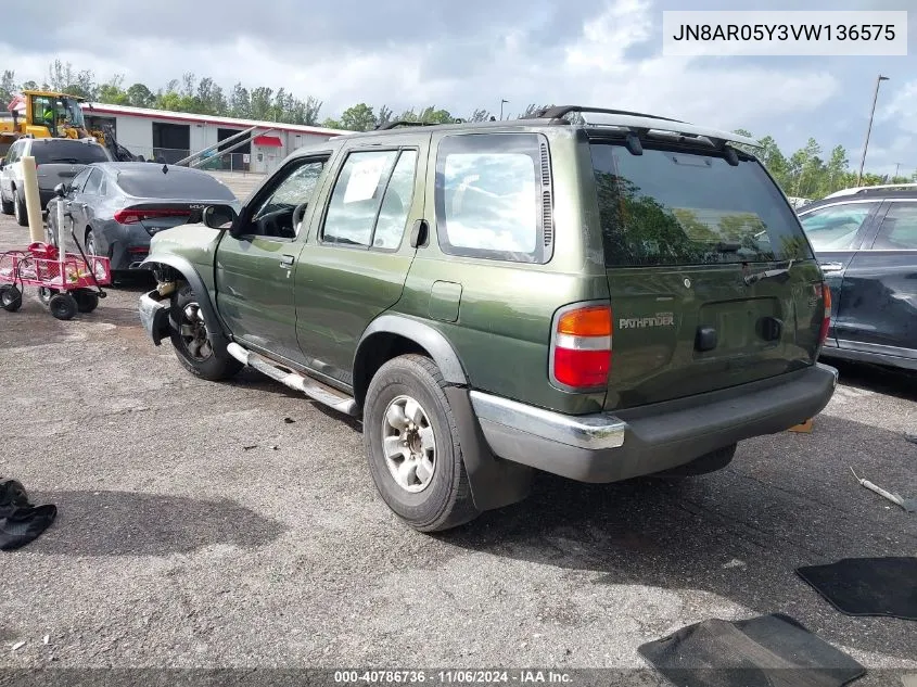 1997 Nissan Pathfinder Le/Se/Xe VIN: JN8AR05Y3VW136575 Lot: 40786736