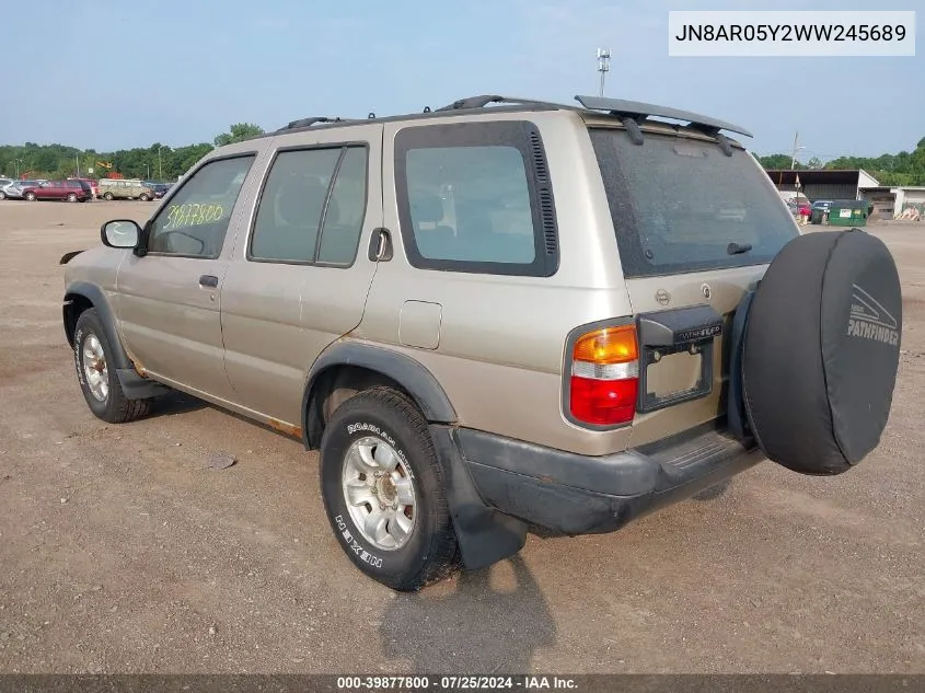 1998 Nissan Pathfinder Le/Se/Xe VIN: JN8AR05Y2WW245689 Lot: 39877800