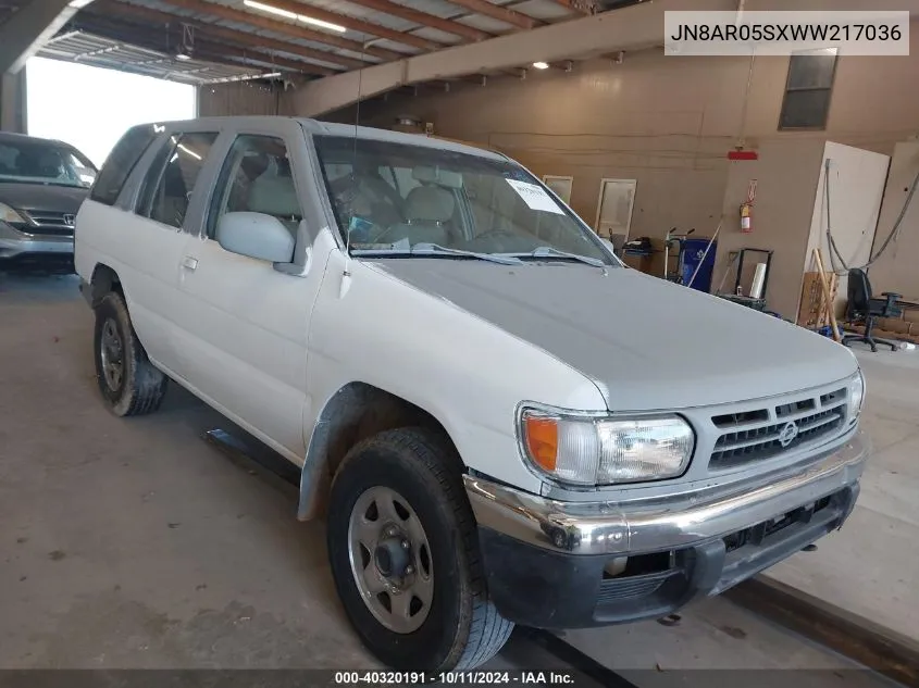 1998 Nissan Pathfinder Le/Xe VIN: JN8AR05SXWW217036 Lot: 40320191