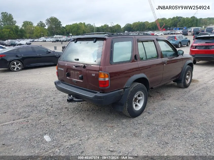 1998 Nissan Pathfinder Le/Se/Xe VIN: JN8AR05Y9WW254924 Lot: 40357074