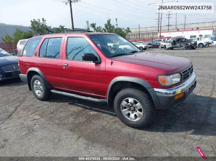 1998 Nissan Pathfinder Le/Xe VIN: JN8AR05S2WW243758 Lot: 40379035