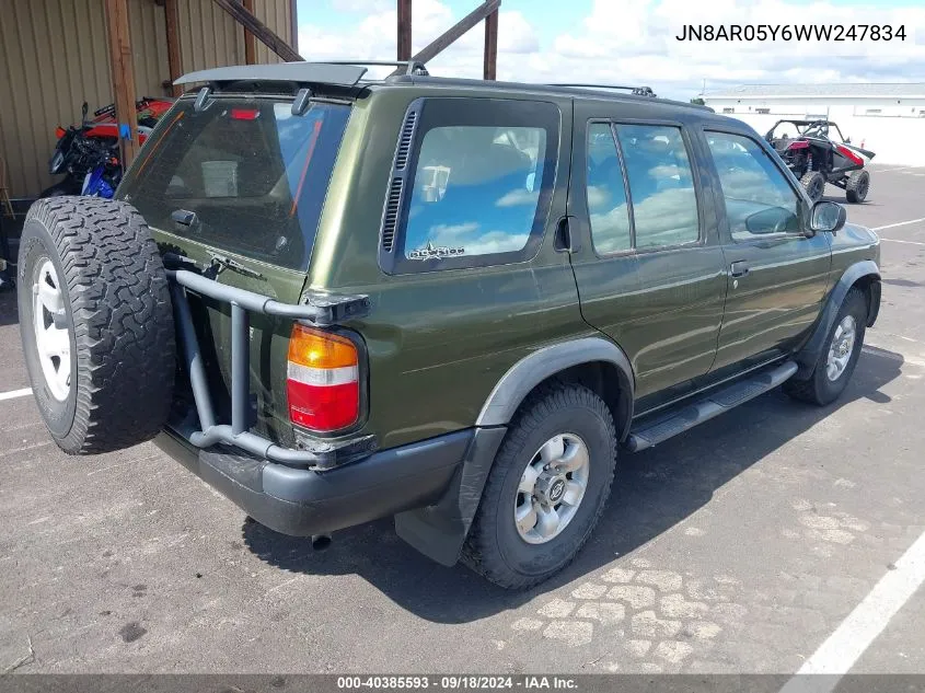 1998 Nissan Pathfinder Le/Se/Xe VIN: JN8AR05Y6WW247834 Lot: 40385593