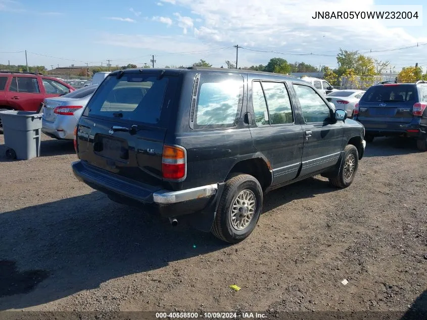 1998 Nissan Pathfinder Le/Se/Xe VIN: JN8AR05Y0WW232004 Lot: 40558500