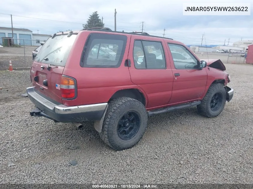 1998 Nissan Pathfinder Le/Se/Xe VIN: JN8AR05Y5WW263622 Lot: 40563921