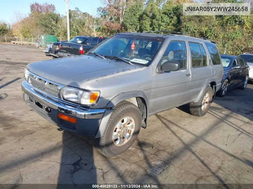 1998 Nissan Pathfinder Le/Se/Xe VIN: JN8AR05Y2WW245658 Lot: 40828123