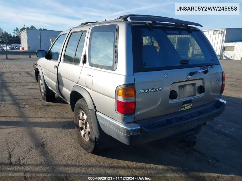 1998 Nissan Pathfinder Le/Se/Xe VIN: JN8AR05Y2WW245658 Lot: 40828123