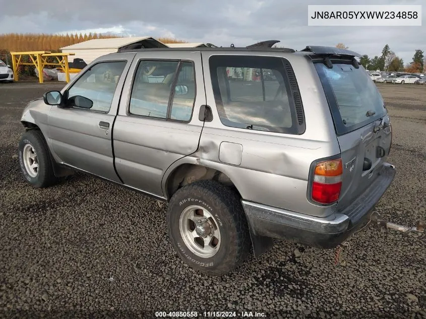 1998 Nissan Pathfinder Le/Se/Xe VIN: JN8AR05YXWW234858 Lot: 40850558