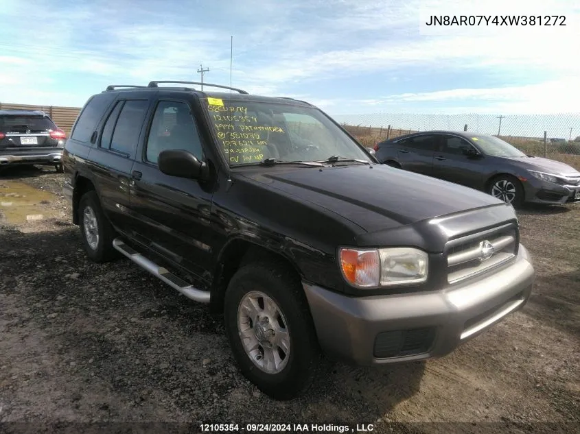 1999 Nissan Pathfinder VIN: JN8AR07Y4XW381272 Lot: 12105354