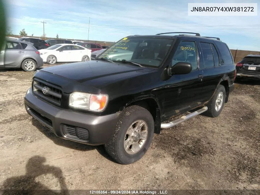 1999 Nissan Pathfinder VIN: JN8AR07Y4XW381272 Lot: 12105354