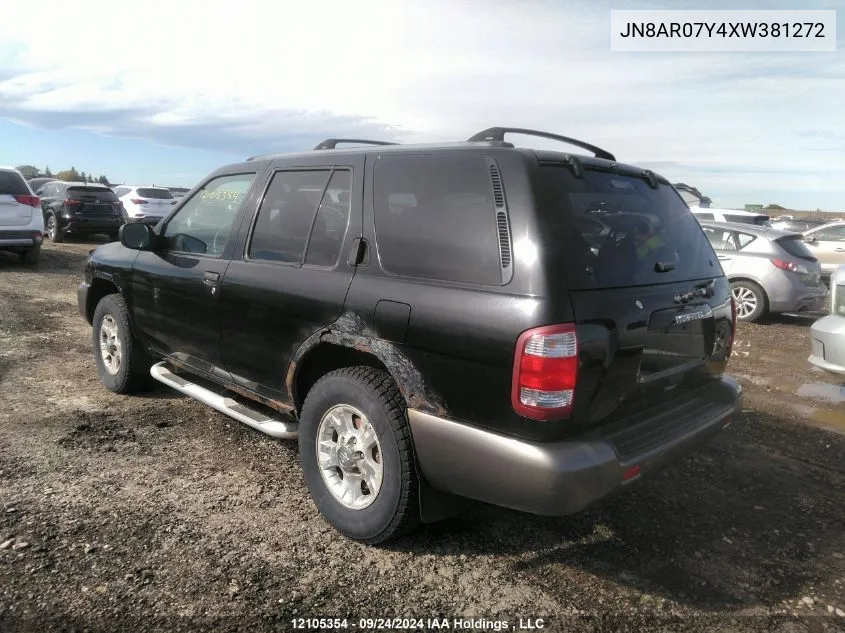 1999 Nissan Pathfinder VIN: JN8AR07Y4XW381272 Lot: 12105354