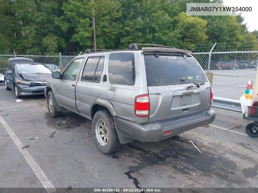 1999 Nissan Pathfinder Le/Se/Xe VIN: JN8AR07Y1XW354000 Lot: 40399182