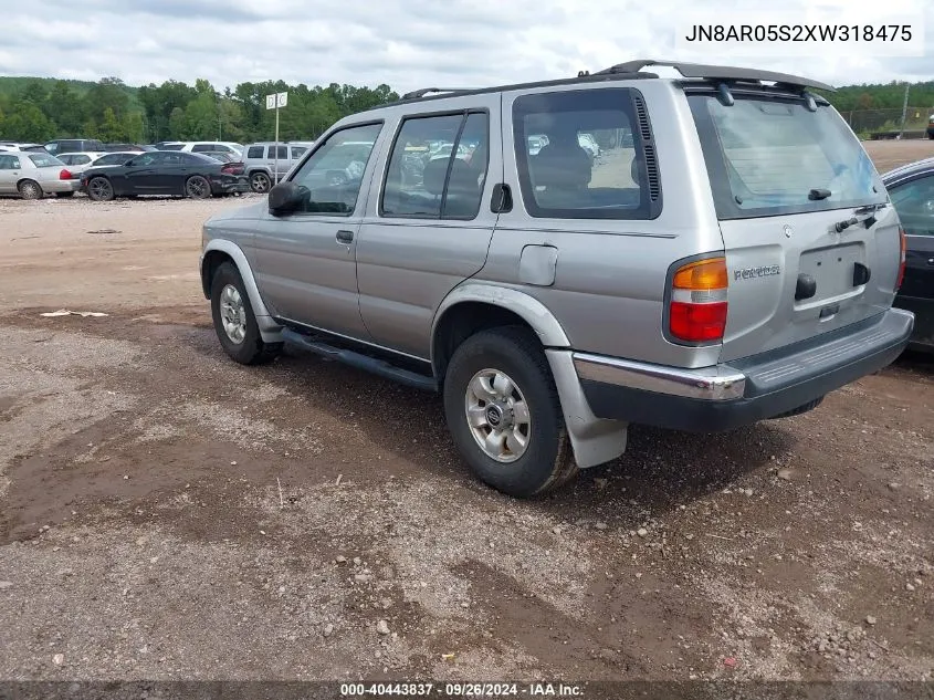 1999 Nissan Pathfinder Le/Se/Xe VIN: JN8AR05S2XW318475 Lot: 40443837