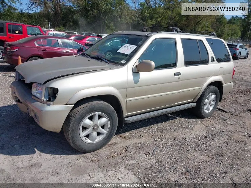 1999 Nissan Pathfinder Le/Se/Xe VIN: JN8AR07S3XW380240 Lot: 40595137