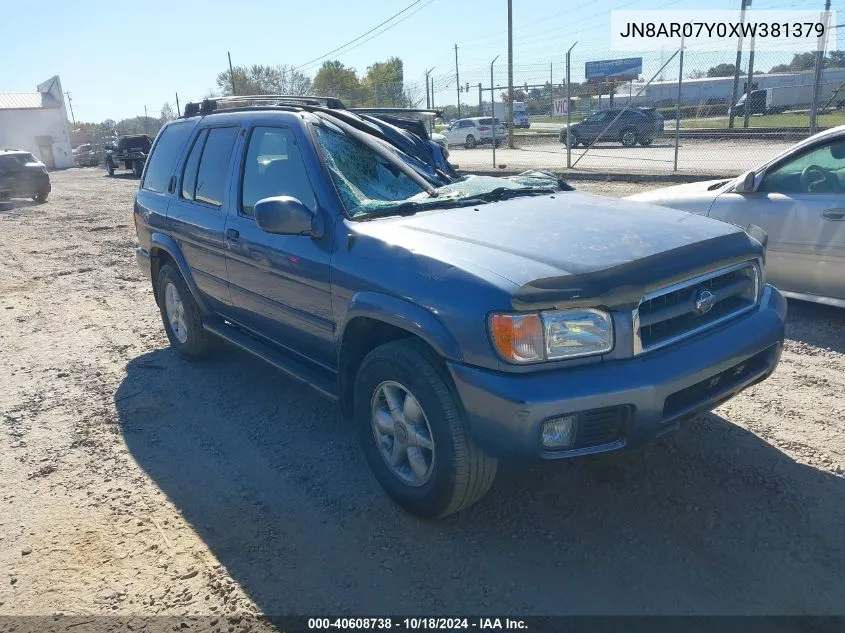 1999 Nissan Pathfinder Le/Se/Xe VIN: JN8AR07Y0XW381379 Lot: 40608738