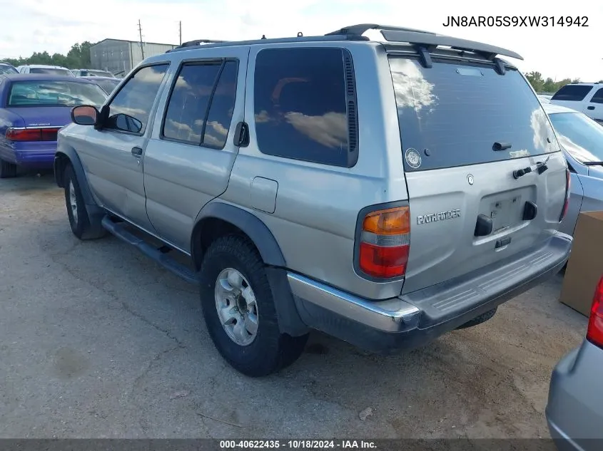 1999 Nissan Pathfinder Le/Se/Xe VIN: JN8AR05S9XW314942 Lot: 40622435