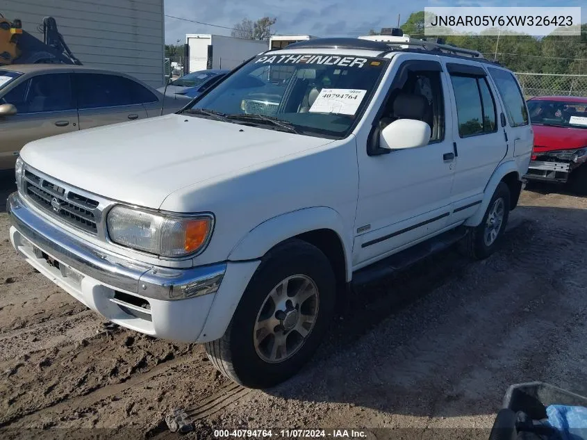 1999 Nissan Pathfinder Le/Se/Xe VIN: JN8AR05Y6XW326423 Lot: 40794764