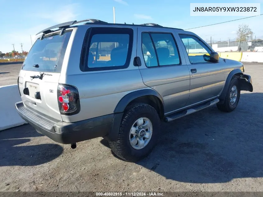 1999 Nissan Pathfinder Le/Se/Xe VIN: JN8AR05Y9XW323872 Lot: 40802915