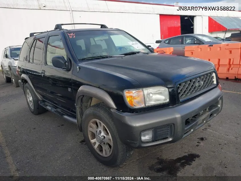 1999 Nissan Pathfinder Le/Se/Xe VIN: JN8AR07Y8XW358822 Lot: 40870987