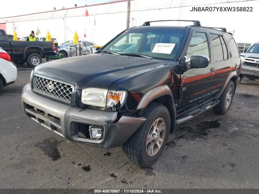 1999 Nissan Pathfinder Le/Se/Xe VIN: JN8AR07Y8XW358822 Lot: 40870987