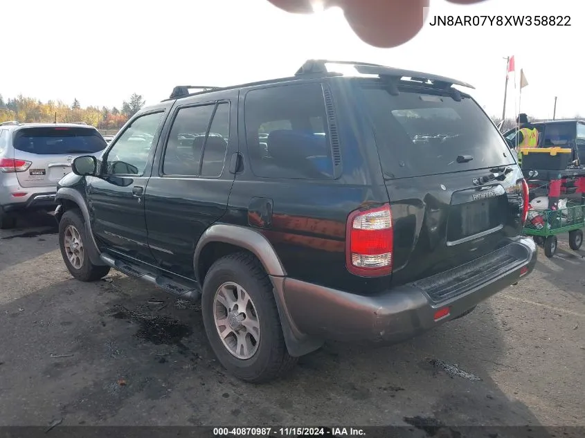 1999 Nissan Pathfinder Le/Se/Xe VIN: JN8AR07Y8XW358822 Lot: 40870987