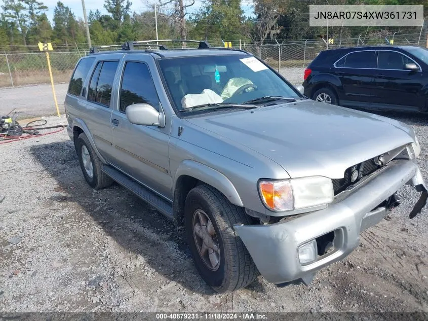 1999 Nissan Pathfinder Le/Se/Xe VIN: JN8AR07S4XW361731 Lot: 40879231