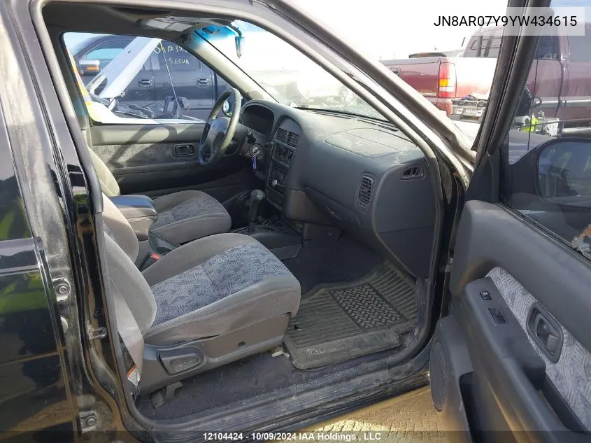 2000 Nissan Pathfinder VIN: JN8AR07Y9YW434615 Lot: 12104424